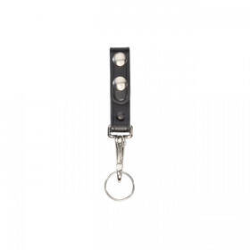 Aker Leather Key Ring Strap black Plain features Premium U.S. Cowhide leather